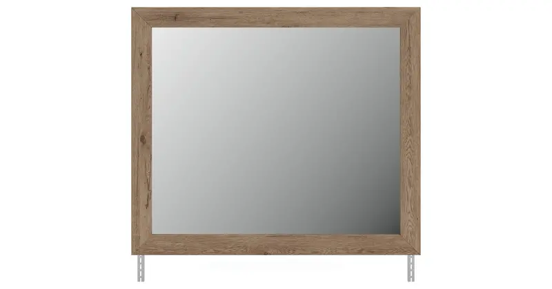 Oliandon Light Brown Rectangular Wall Mirror For Bedroom Or Entryway 1
