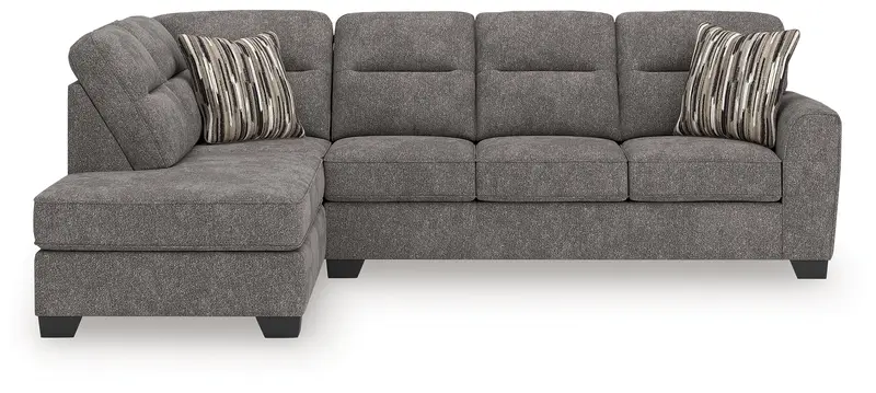 Olten Graphite Left-Arm Facing 2-Piece Sectional Sofa 1