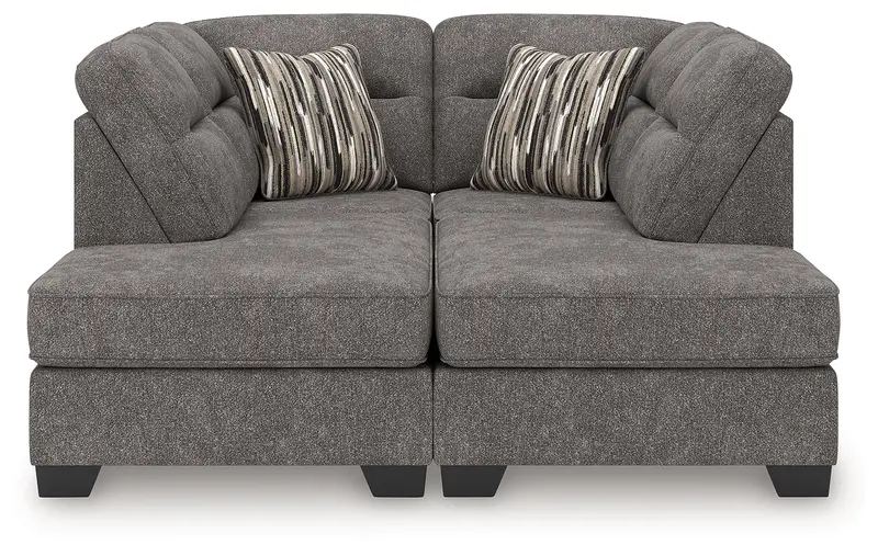 Olten Graphite Super Chaise – 2-Piece Modular Seating 1