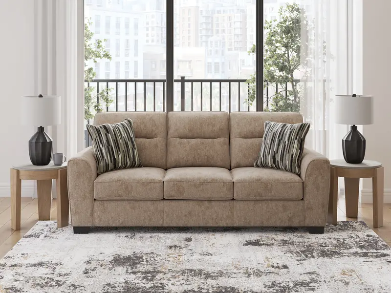 Olten Mocha Upholstered Sofa – Warm Neutral Living Room Centerpiece 1