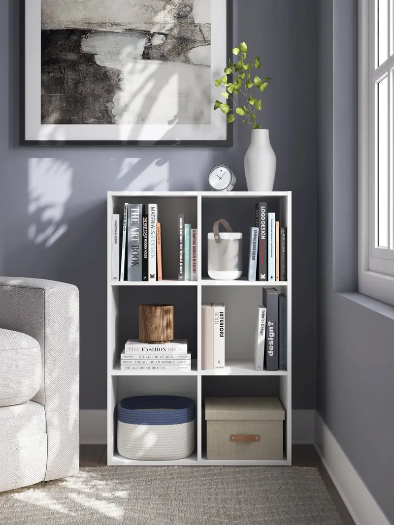 Onita White Six-Cube Storage Organizer Shelf Unit 1