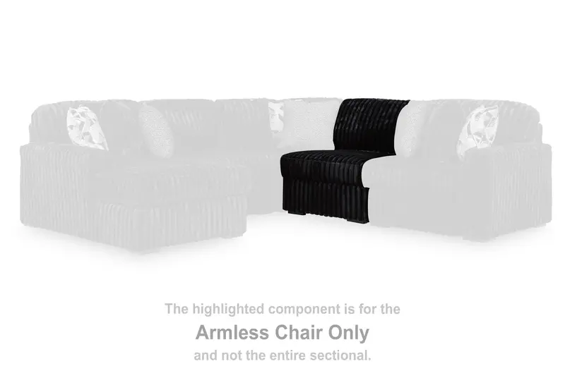 Onyx Midnight-Madness Armless Accent Chair 1