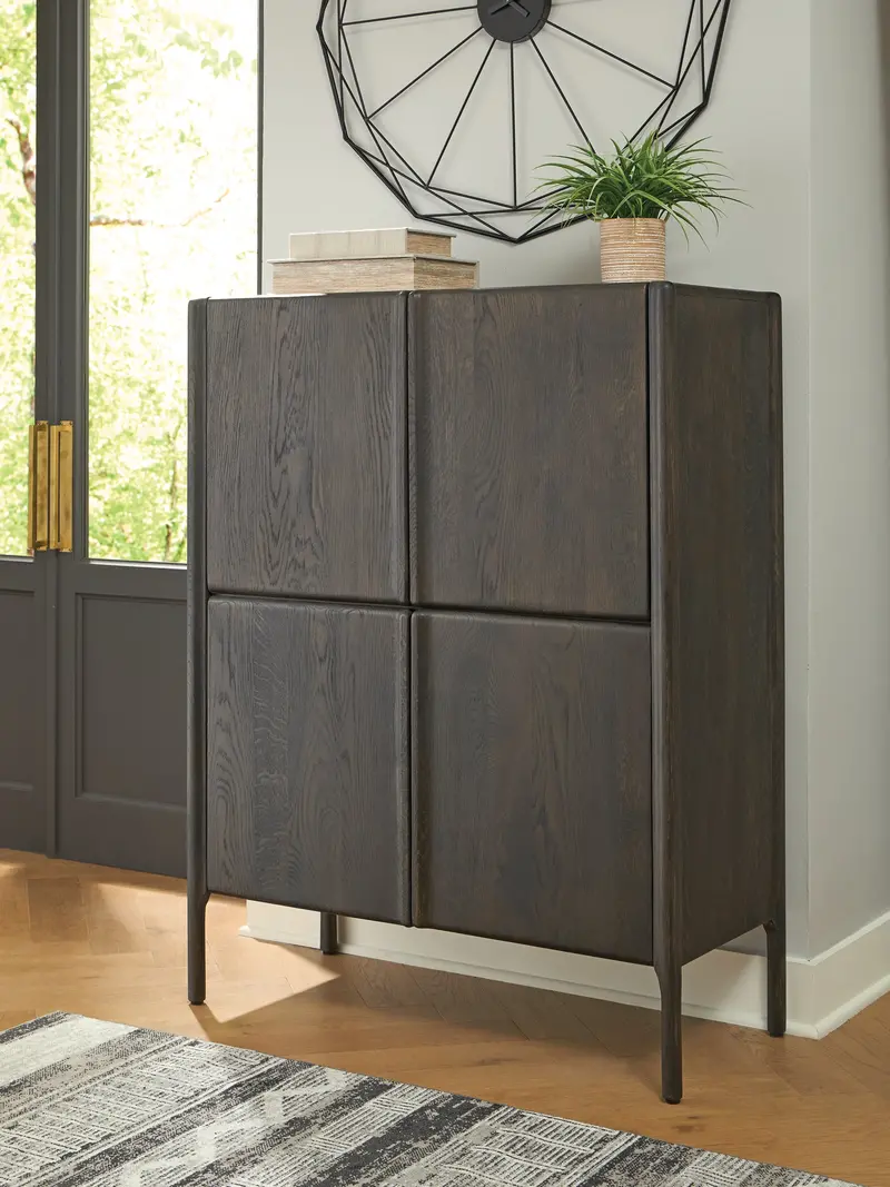 Orsonal Espresso Brown Storage Cabinet 1