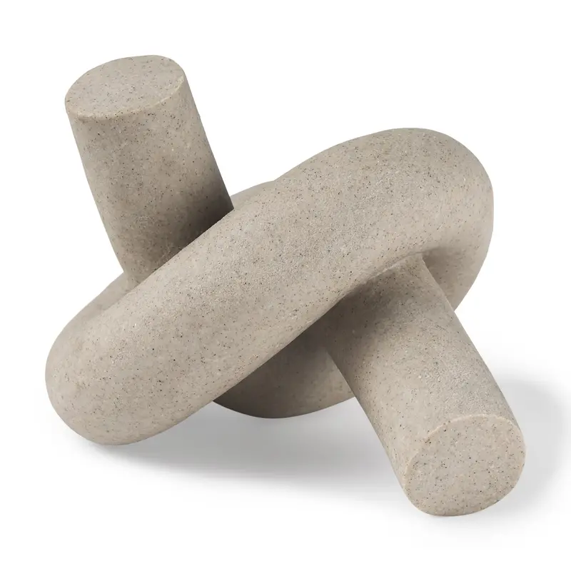 Otto Knot Sculpture – Large Sandstone-Resin Decorative Accent 1