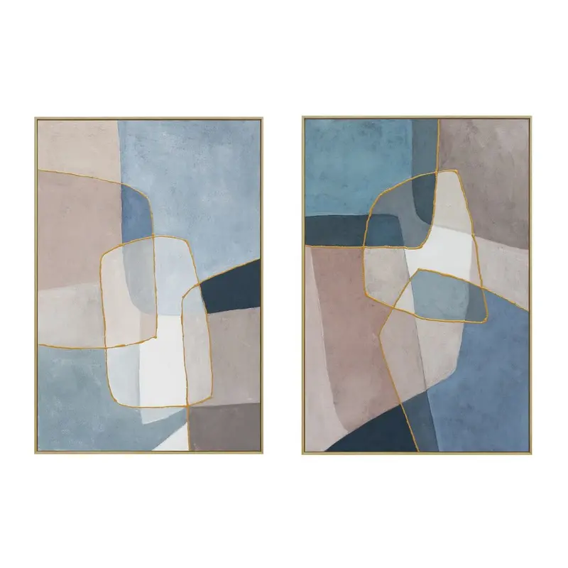 Palette Glass Mosaic – Hand-Painted Framed Diptych 1
