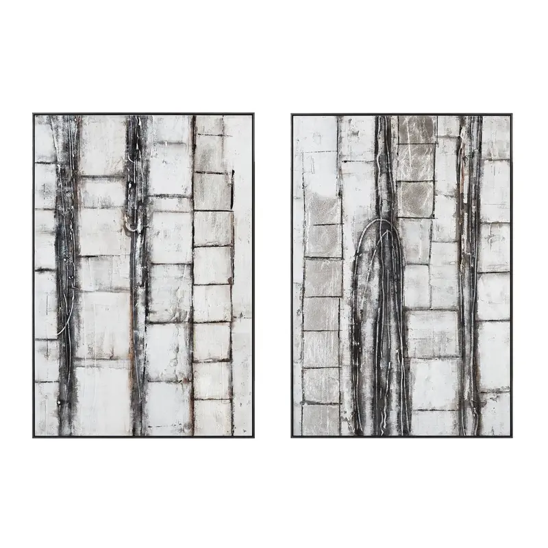 Palette Nature Canvas – Hand-Painted Framed Diptych 1