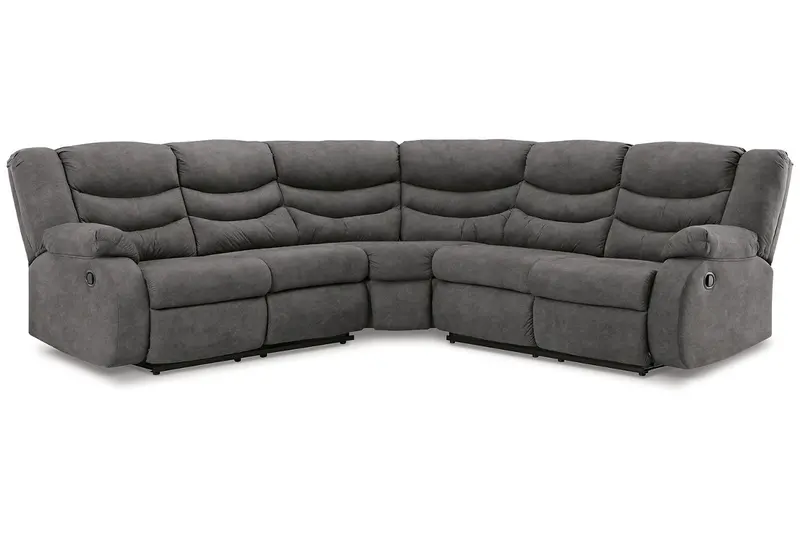Partymate Slate Reclining Sectional – Two-Piece Modular Sofa Set 1