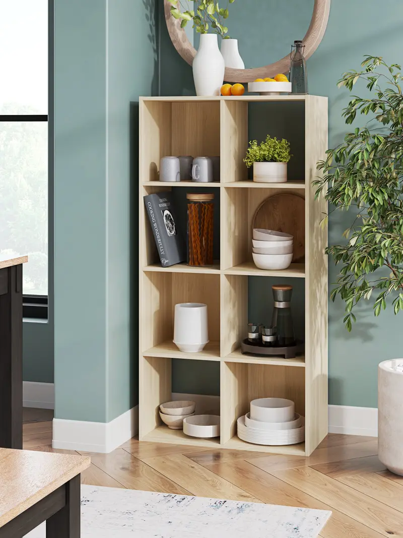 Piperton Tan Eight-Cube Modular Storage Unit 1