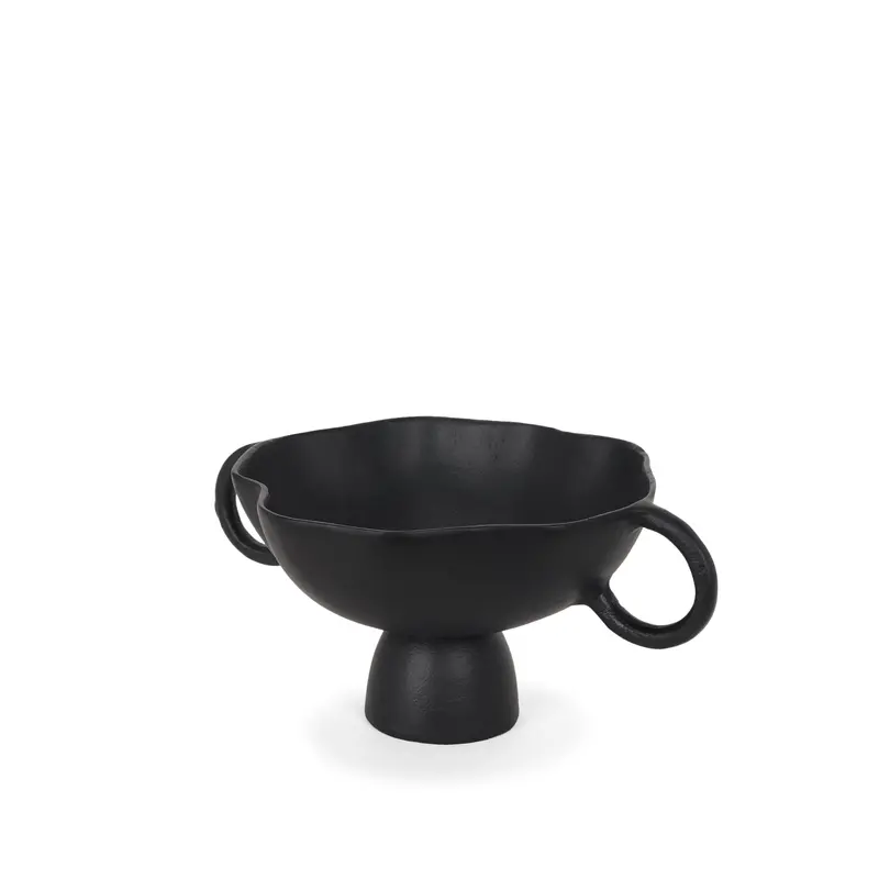 Radka Small Matte Black Metal Decorative Bowl 1