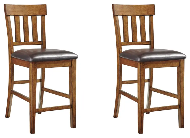 Ralene Medium Brown 2-Pack Bar Stools 1