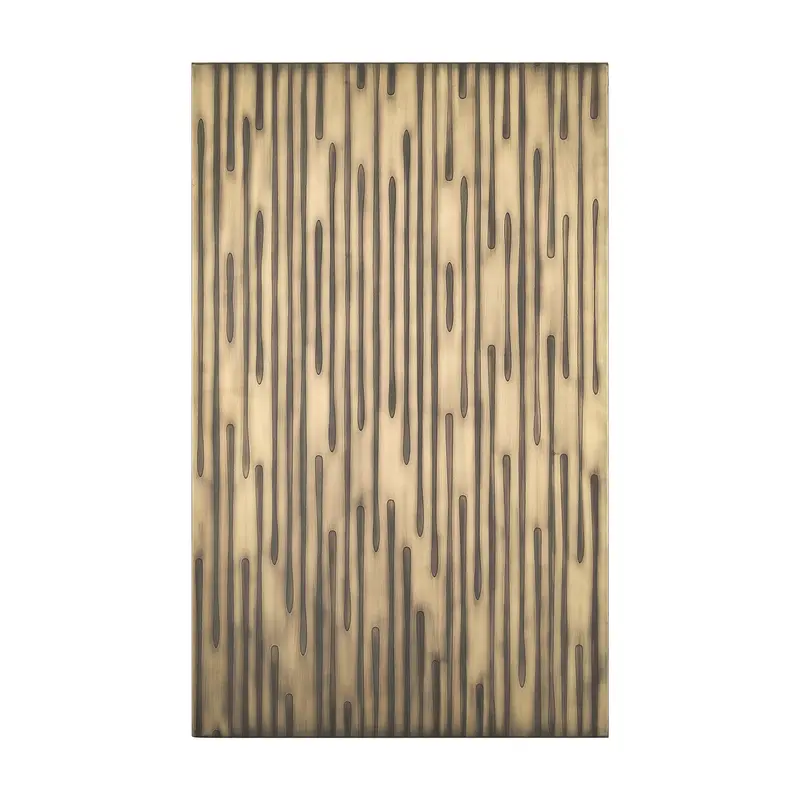 Ramos Antiqued Gold Painted Metal Wall Art 1