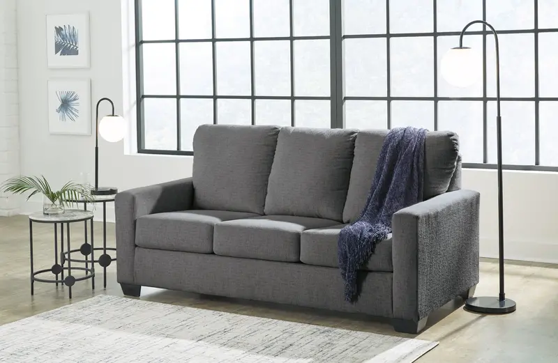 Rannis Pewter Full-Size Sofa Sleeper With Modern Upholstery 1
