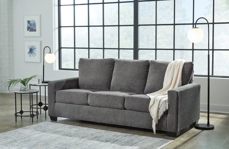 Rannis Pewter Upholstered Queen Sofa Sleeper 1