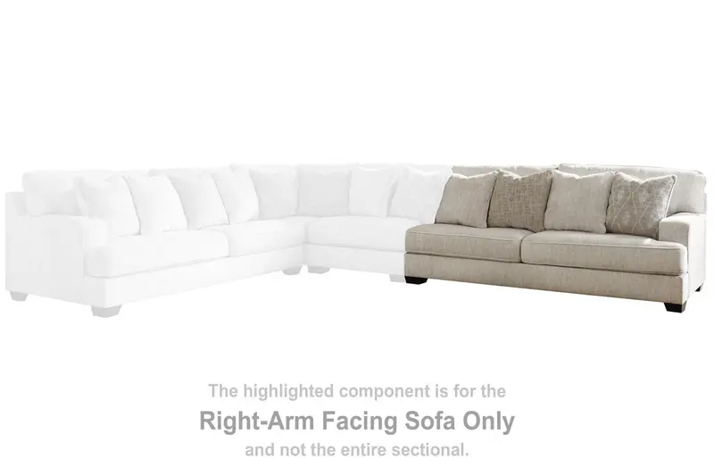 Rawcliffe Parchment Sofa – Right-Arm Configuration 1
