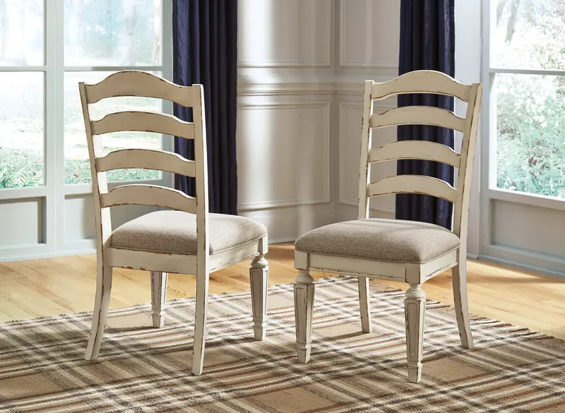 Realyn Chipped White Dining Chairs (2-Pack) 1