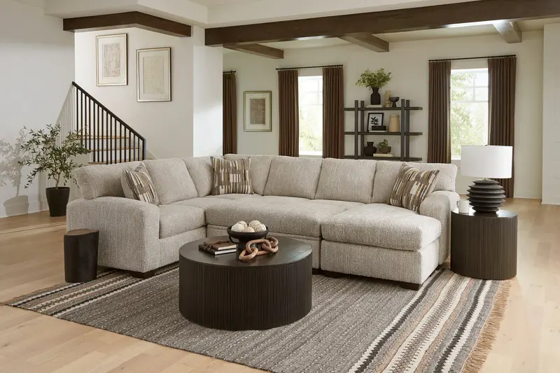 Reckon Taupe Modern Sectional Sofa 1