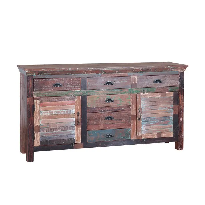 Reclaimed Boatwood 59" Sideboard – Rustic Coastal Storage 1
