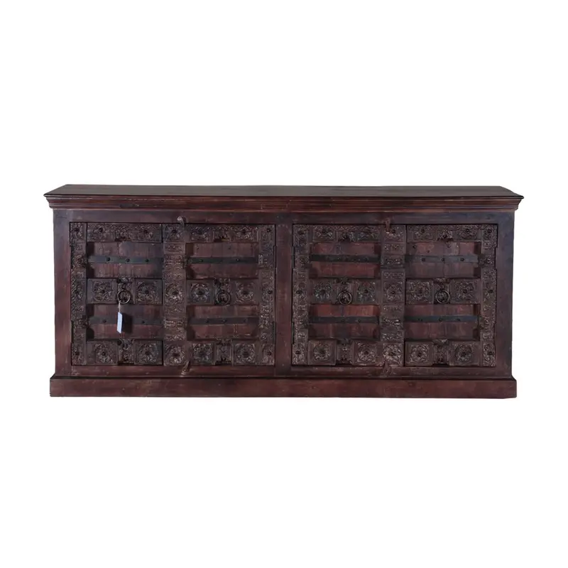 Reclaimed Wood 91" Sideboard – Sustainable Wide Storage Unit 1
