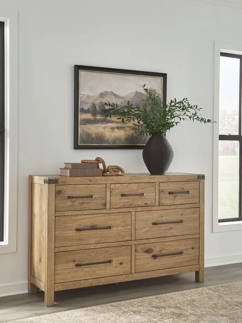 Ridgester Light Brown 6-Drawer Dresser 1