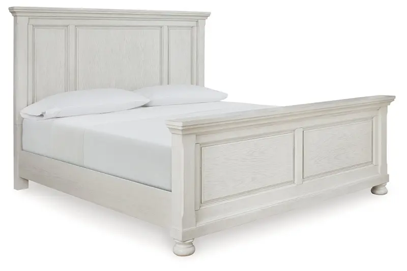 Robbinsdale Antique White California King Panel Bed For Classic Bedrooms 1