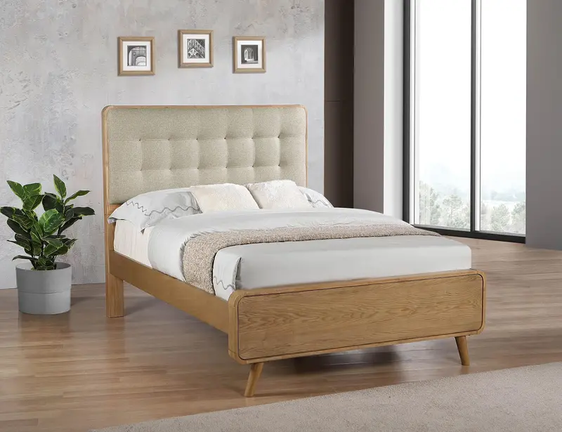 Robyn Light Ash Full Platform Bed – Clean Woodgrain Finish 1
