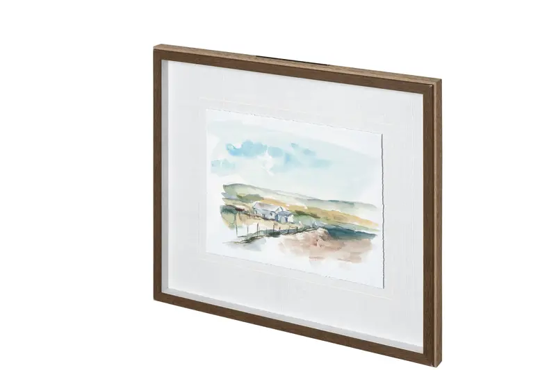 'Rural Plein Air Iii' Textured Framed Art Print By Ethan Harper – Glass-Matted 1