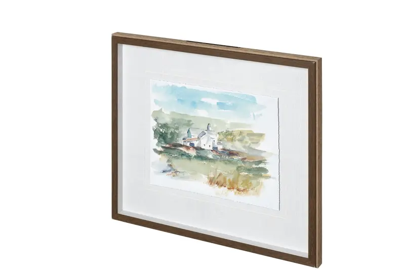 'Rural Plein Air Iv' Textured Framed Art Print By Ethan Harper – Glass-Matted 1