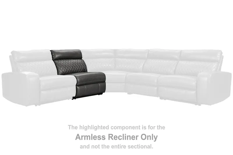 Samperstone Gray Armless Power Recliner 1
