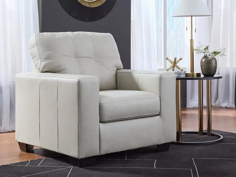 Santorine Bone-Tone Upholstered Accent Chair With Flared Legs 1