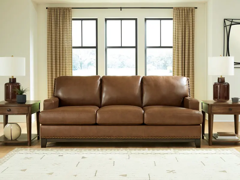 Saonara Amber-Toned Fabric Sofa 1