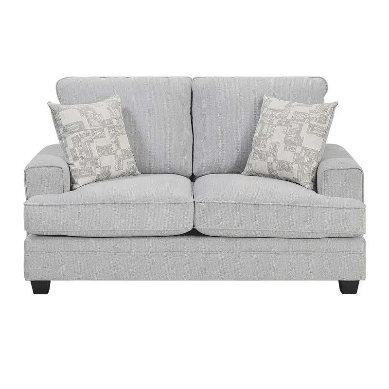 Sarah Stone Gray Two-Seat Loveseat 1