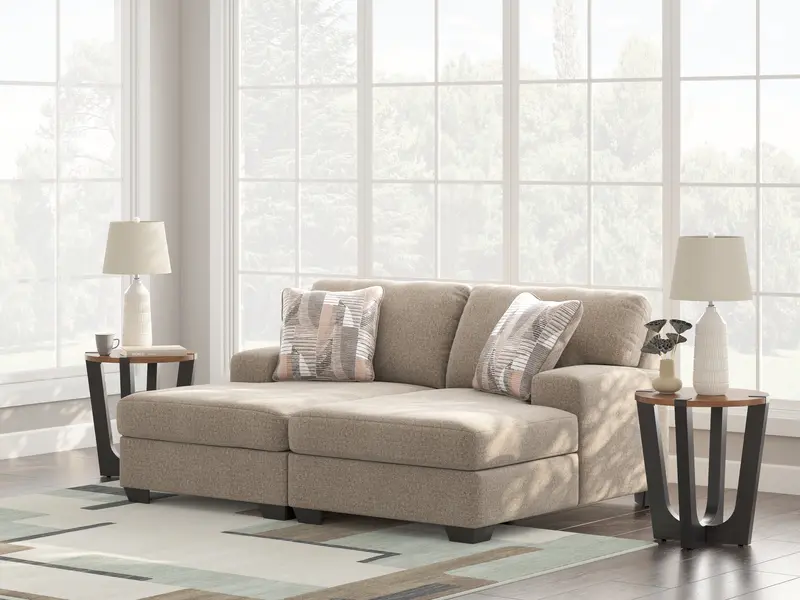 Seyler Lane Hemp 2-Piece Super-Chaise Lounge Set – Textured Neutral Seating 1