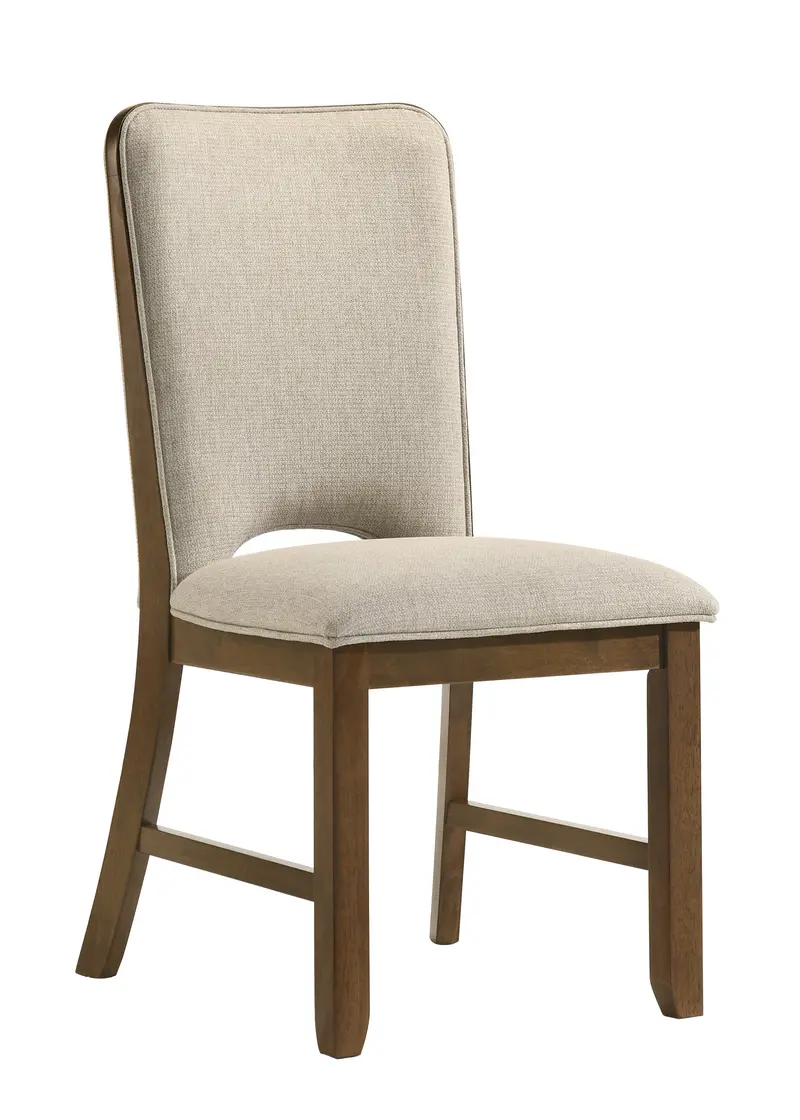 Shari Brown Fabric Side Chairs – Set Of Two 1