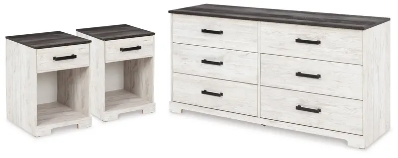 Shawburn 3-Piece Bedroom Set – Dresser And Two Nightstands 1