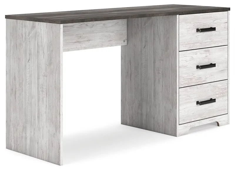 Shawburn Dual-Tone Home Office Desk – White Top With Dark Charcoal Base (54") 1