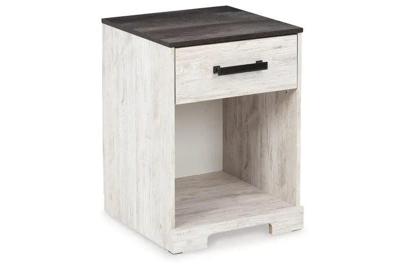 Shawburn Whitewash And Charcoal Gray Nightstand 1