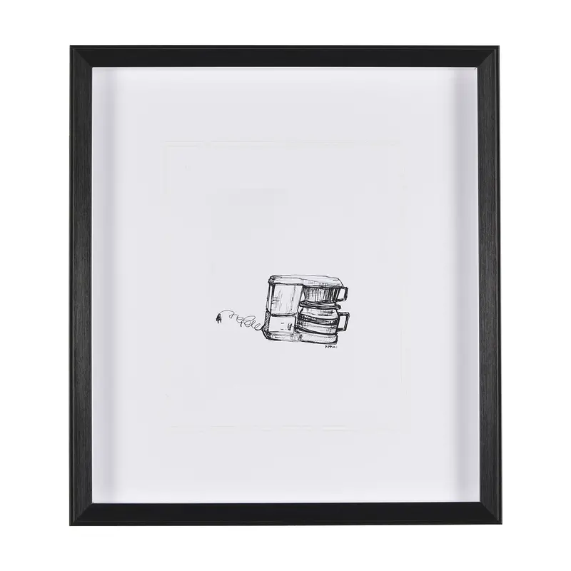Simeng Framed Art Print: Drip Coffee Maker, Matted And Glazed 1