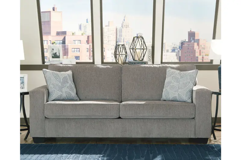 Sleek Alloy-Framed Two-Seater Sofa With Minimalist Profile 1