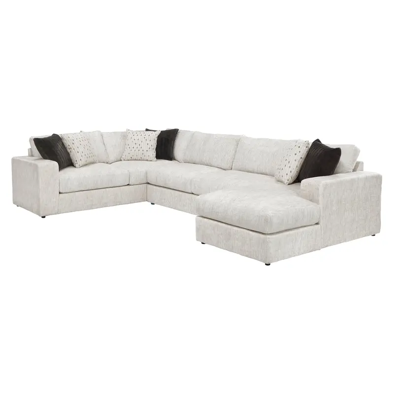 Solace Beige Right-Arm Facing Sectional Sofa 1