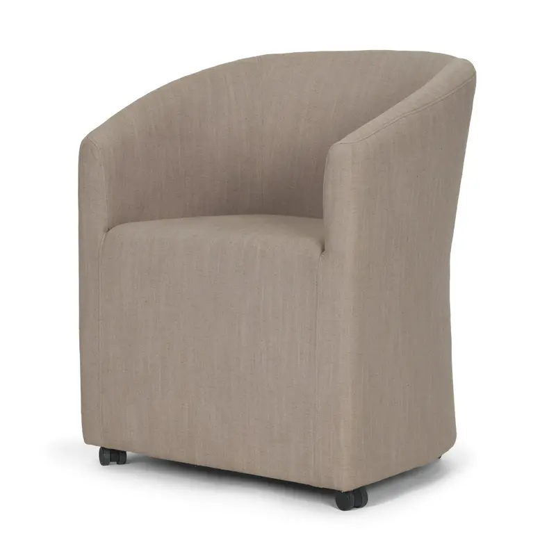 Sondra Upholstered Club Chair In Gray Performance Fabric 1
