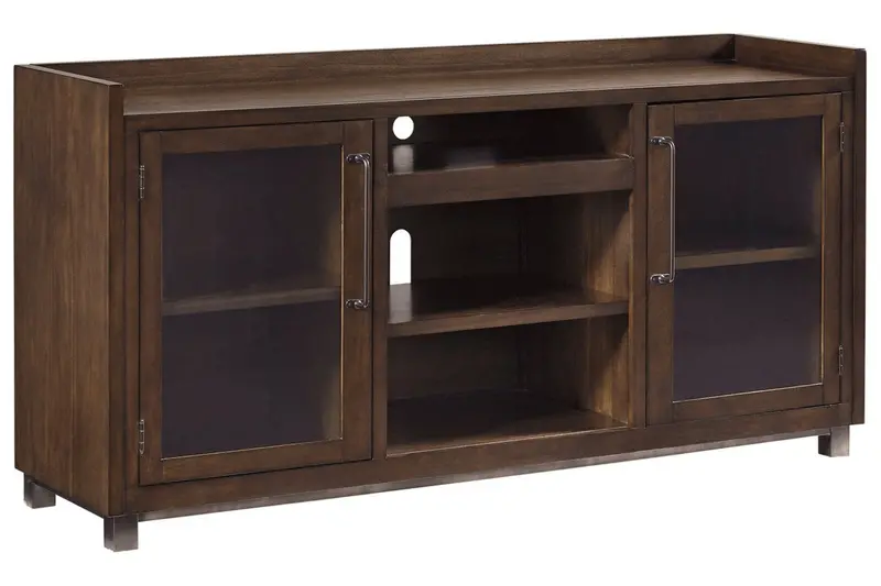 Starmore Warm Brown 70-Inch Tv Stand – Open Shelving & Cabinet Storage 1
