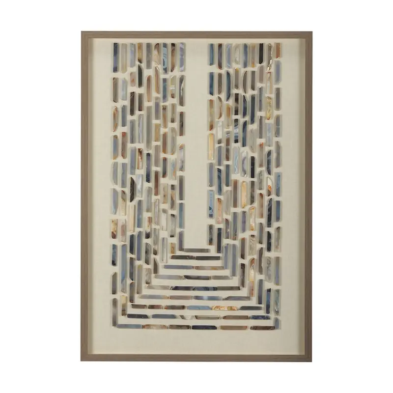 Stone Trails: Agate I – Contemporary Framed Stone Texture Art Print 1