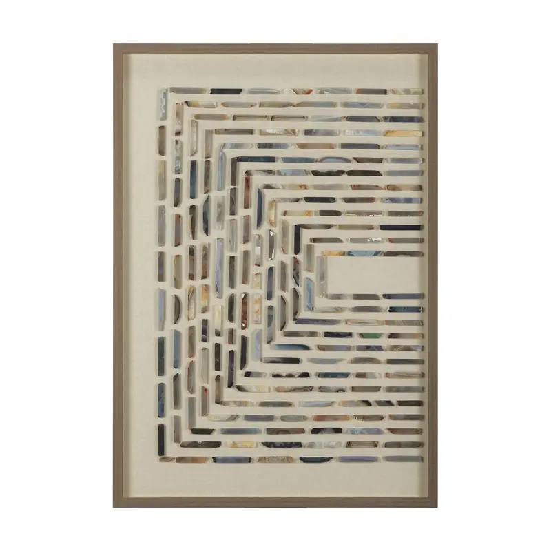 Stone Trails: Agate Ii – Contemporary Framed Stone Texture Art Print 1