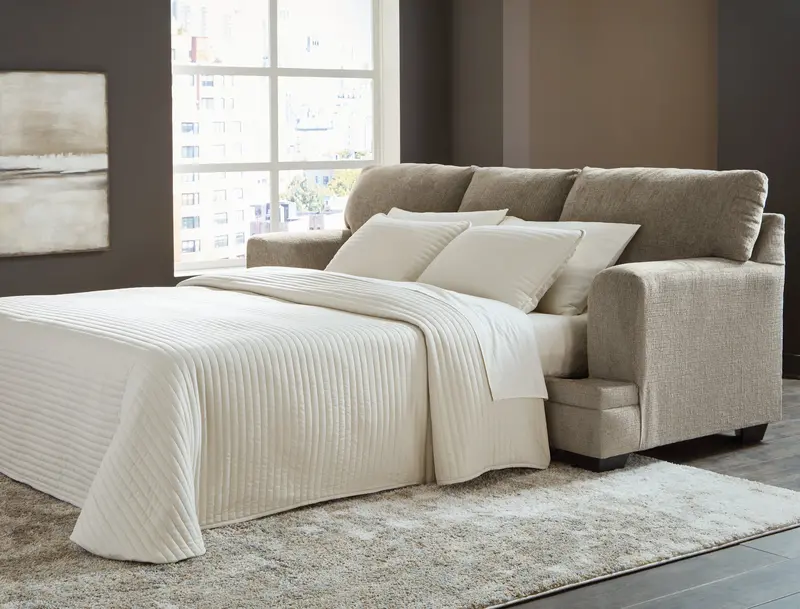Stonemeade Taupe Queen Sofa Sleeper – Convertible Living Room Seating 1