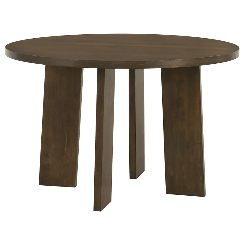 Strouse Solid Walnut Round Dining Table – 47-Inch Wood Top 1