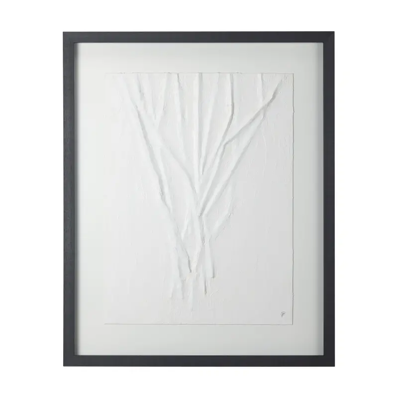 Studio M'S 'White Vines Ii' – Standalone 3D Textured Framed Artwork Under Glass 1