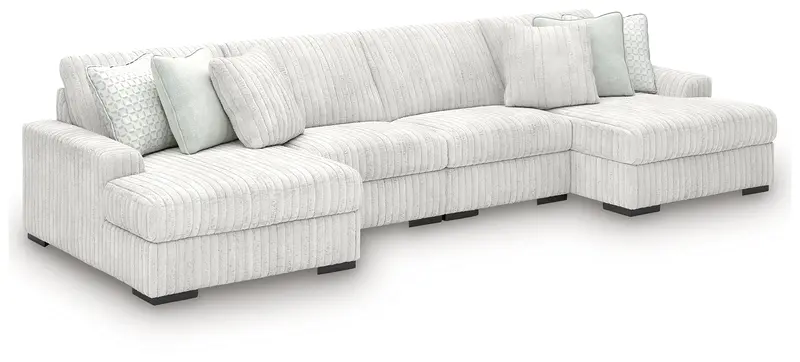 Stupendous Alloy 4-Piece Double-Chaise Sectional Sofa 1