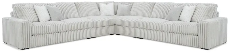 Stupendous Alloy 5-Piece L-Shaped Sectional Sofa With Modern Silhouette 1