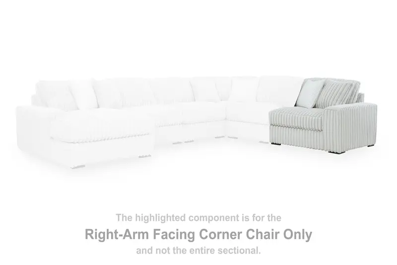 Stupendous Alloy Corner Chair – Right-Arm Facing Layout 1