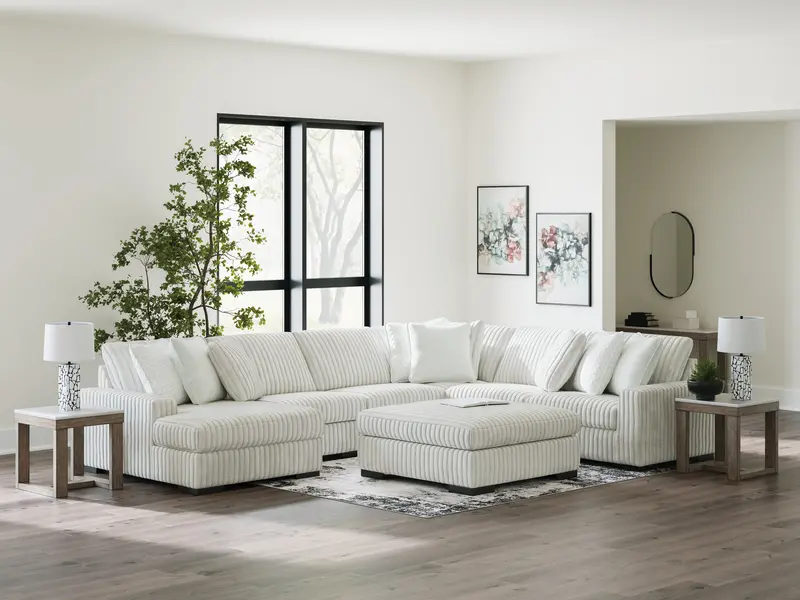 Stupendous Alloy Laf Chaise Sectional – 5-Piece Layout 1